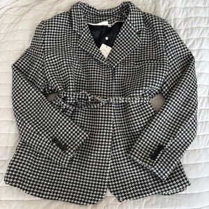 VRG GRL Houndstooth Blazer - Black & White NWT